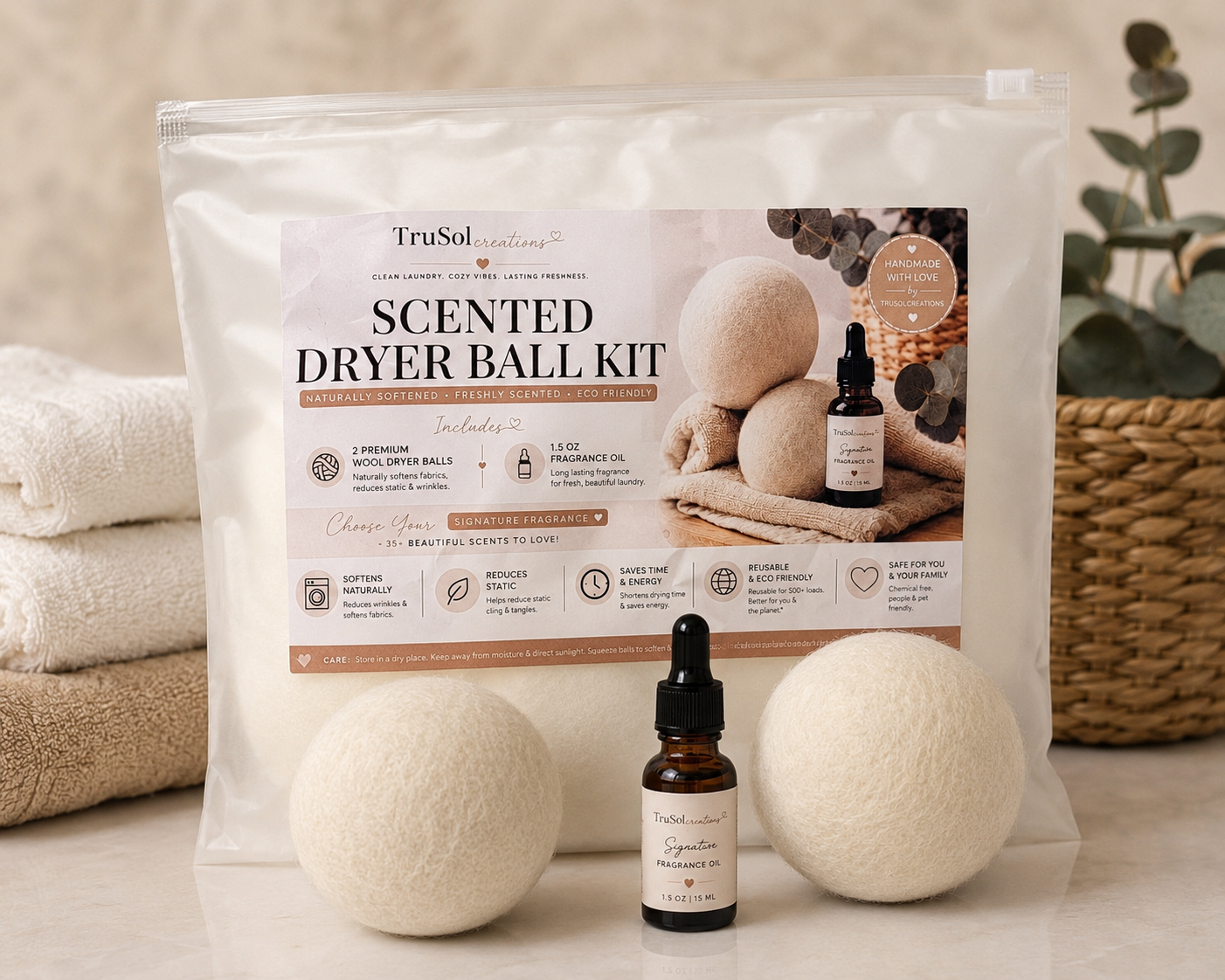 TruSolcreations Wool Dryer Balls
